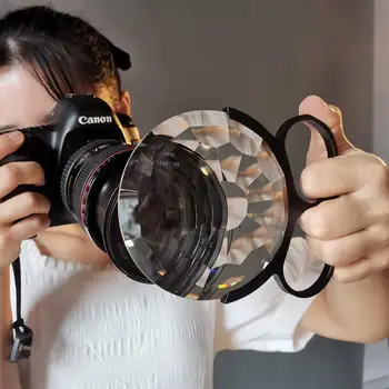100 мм ручной калейдоскоп со специальным эффектом фильтр Accessoriesrepeat Красочный стеклянный призматический калейдоскоп для Canon Nikon Sony Изображение