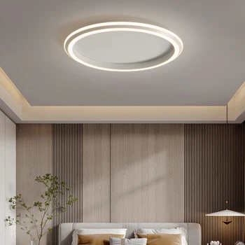 Защита глаз, светильник для спальни, потолочный светильник, современный простой ультратонкий креативный потолочный светильник для гостиной Изображение