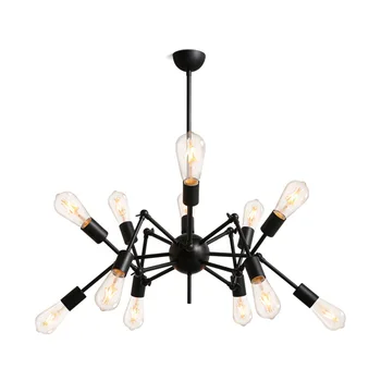 Телескопическая люстра Nordic Spider, Ретро Промышленный подвесной светильник, мебель для Столовой, украшение комнаты, подвесные светильники Изображение