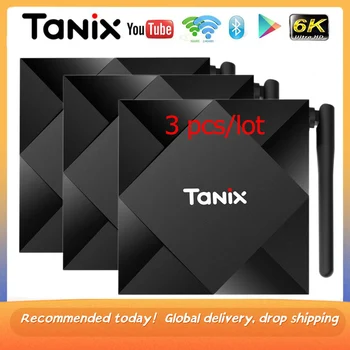 3 шт./лот Оригинальный TANIX TX6S Android 10,0 Smart TV Box H616 Четырехъядерный H.265 2,4G/5G WIFI 8K BT TV Приставка VS Q96 V88 Mini TV Box Изображение