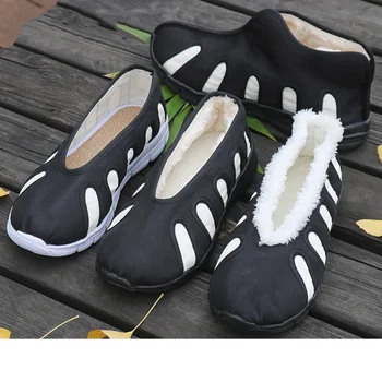 Обувь для кунг-фу тайцзи Вин Чунь Китайские Традиционные боевые искусства Спортивные Кроссовки Удан Даосская ручная хлопчатобумажная ткань дышащая Изображение