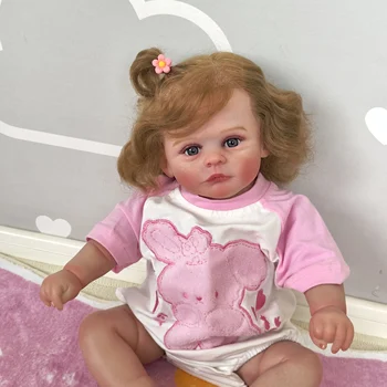NPK 50CM Reborn Baby Мягкая Кукла для Тела с 3D Кожей, Многослойная Роспись с Видимыми Венами, Мягкая На Ощупь Кукла Изображение