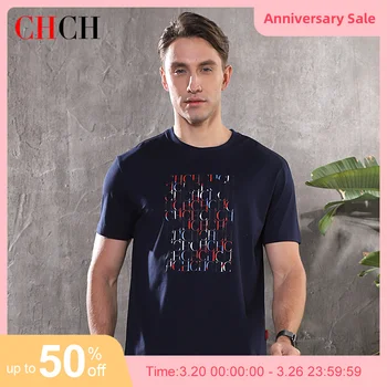 CHCH Мужская рубашка с коротким рукавом, Рубашка Поло, Модная Летняя высококачественная мужская футболка с принтом, 27 цветов, распродажа Изображение