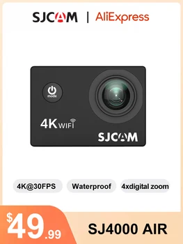 Экшн-камера 4K SJCAM SJ4000 AIR 4K 30FPS WIFI, 4-кратный Цифровой зум, Водонепроницаемая Подводная DV-камера, Спортивные видеокамеры Изображение