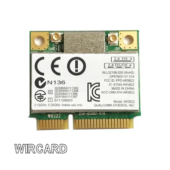 Двухдиапазонный 300 Мбит/с WiFi AR5B22 Беспроводной Half Mini PCI-E WLAN 2,4 G/5 ГГц Wi-Fi + BT 4,0 Комбинированная сетевая карта локальной сети Изображение