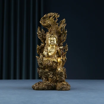 Украшение статуи Будды из чистой Меди Детская статуя Акаланатхи Украшение для дома Ремесла Украшения Украшения Изображение