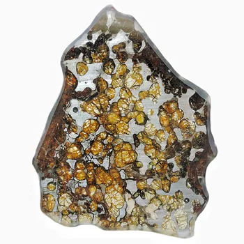 Оливковый Метеорит Бренхэм, Кусочек Палласита, Образец Оливкового Метеорита, Коллекция образцов природного метеоритного материала Изображение