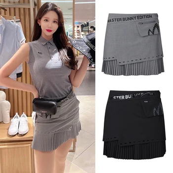 23 Оригинальная одиночная южнокорейская одежда для гольфа, женская летняя и осенняя маленькая плиссированная юбка, тонкая Изображение