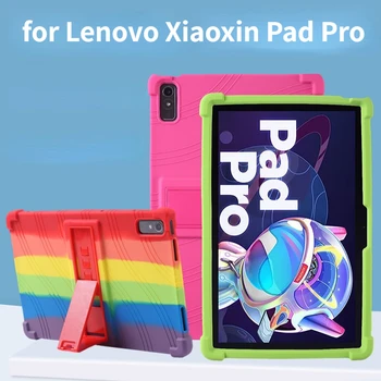 Чехол-подставка для Lenovo Xiaoxin Pad Pro 11.2 2023 Plus 11.5 10.6 P11 Gen 2 Чехол для планшета TB138FC 132FU Детский Силиконовый Чехол Funda Capa Изображение
