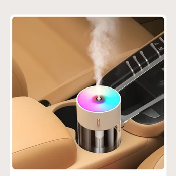 Мини-увлажнитель красочной атмосферы, Автомобильный Настольный Противотуманный аппарат для ароматерапии, Домашняя спальня, USB-перезаряжаемый Ароматический диффузор Изображение