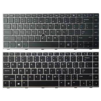 Новая американская клавиатура для ноутбука HP ZBook 14u G5 14u G6 с серой рамкой L12375-001 L15540-001 SG-87790-XUA Изображение