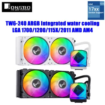 JONSBO TW6-240 с жидкостным водяным охлаждением Процессорный Кулер Встроенный Радиатор ПК Корпус Компьютера 120 мм Вентилятор LGA 2011/115x/1200/1700/ AM4 AMD Изображение
