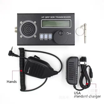 Приемопередатчик USDR/USDX HF QRP SDR SSB/CW-приемопередатчик 8-полосного 5-ваттного радиолюбителя с портативным микрофоном Изображение