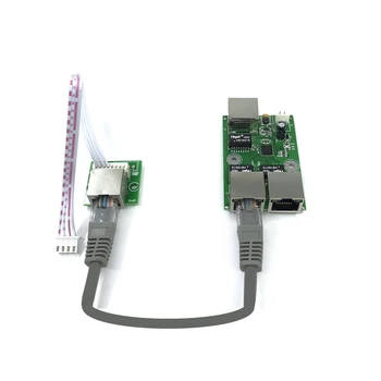 Недорогая сетевая монтажная коробка с расширением расстояния преобразования данных Mini Ethernet 3 порта 10/100 Мбит/с с модулем выключателя света RJ45 Изображение