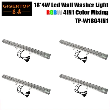 TP-W1804IN1 4XLot 18x4 Вт 4В1 светодиодный светильник для мытья стен RGBW светодиодный светильник для мытья стен прожектор для наружного ландшафтного освещения Изображение