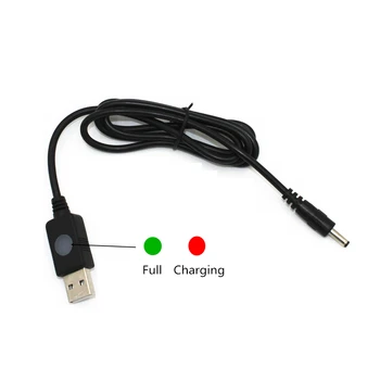 Высококачественная кабельная линия USB-зарядного устройства 4,2 В со светодиодным индикатором для светодиодной фары, фонарика, лампы-факела 3 шт./лот Изображение