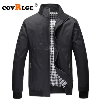 Мужские куртки Covrlge, размер 3XL, Мужская новая повседневная куртка, Высококачественная весенняя обычная приталенная куртка, пальто оптом MWJ143 Изображение