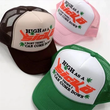 Новая бейсболка SICKO TRUCKER Для мужчин и женщин 1: 1, высококачественные шляпы с пышным принтом, регулируемые бейсболки SICKO Изображение
