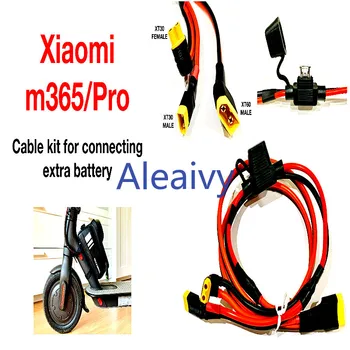 Для параллельного дополнительного расширения XIAOMI M365 и Pro 36v 48v Комплект кабелей для аккумуляторных батарей XT30 и XT60 Аксессуары + предохранитель 30A Изображение
