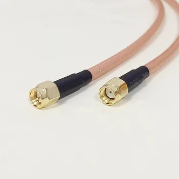 Высококачественный штекерный выключатель SMA с низким затуханием, штекер RP-SMA, радиочастотный коаксиальный кабель RG142, 50 см, 20 