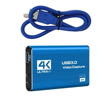 4K USB 3.0 2.0 Видеозахват, карточная игра, прямая трансляция, HDMI-совместимый захват платы VHS для игры PS4, DVD-камера, видеомагнитофон Изображение
