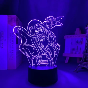 3d Лампа Аниме Мой Герой Академия Tsuyu Asui Лампа для Украшения Спальни Подарок На День Рождения Tsuyu Asui Светодиодный Ночник Foppy Изображение
