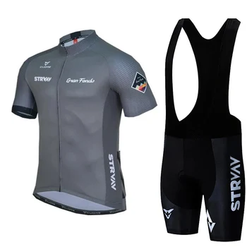 STRVAV-Мужские велосипедные костюмы Team Racing, Топы для триатлона, Профессиональная велосипедная одежда, Быстросохнущий Трикотаж, Комплекты велосипедной одежды, 2022 Изображение
