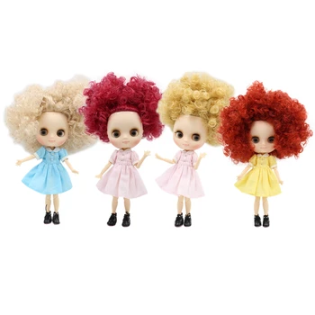 DBS Blyth middie кукла 1/8 bjd с дикими завитками волос розово-коричневая блондинка матовое лицо совместное тело 1/8 bjd подарок для девочек аниме игрушка Изображение