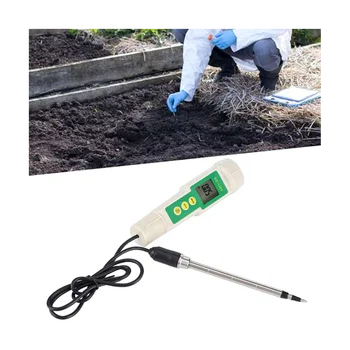 Измеритель почвы EC-3185 3 в 1EC/TDS/CF, тестер почвы, Цифровое садовое растение, Тестер температуры и проводимости почвы с зондом Изображение