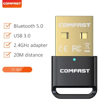 COMFAST USB Bluetooth Адаптер 5.1 2.4 ГГц 3 Мбит/с Для Win10/11 ПК Динамик Беспроводная Мышь Музыка Аудио Наушники Приемник Передатчик Изображение