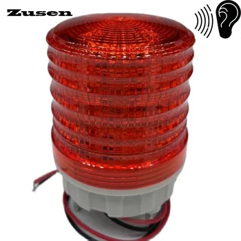 Zusen TB5051-R-J с Зуммером Сигнальная лампа красного цвета, Сигнальная лампа 12V 24V 220V, Светодиодная Маленькая Мигающая Лампочка Изображение