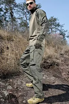 Мужские весенне-осенние уличные захватчики, износостойкие, с несколькими карманами, тактические армейские брюки для альпинизма Изображение