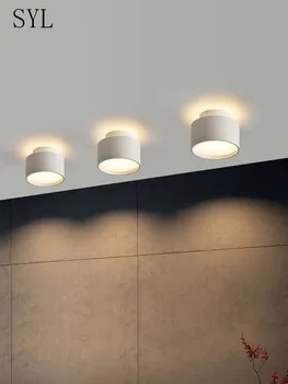 Светодиодный светильник Потолочный светильник для Поверхностного монтажа Алюминиевый Белый Черный Светильник Круглый Мягкий Декоративный Светильник Для домашней Гостиной Изображение