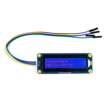 Модуль LCD1602 RGB, ЖК-дисплей с 16x2 символами, регулируемая RGB-подсветка, I2C Изображение