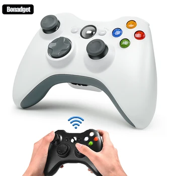 Для Xbox 360/Slim/360 Elite/E 2,4 G Беспроводной ПК Геймпад Игровой Контроллер Игровой Пульт Дистанционного управления Джойстик 3D Рокер Игровая Ручка Инструменты Запчасти Изображение