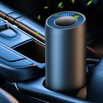 Мини-USB Очиститель воздуха Для автомобиля, спальни, дома, Портативный Очиститель воздуха, Ионизатор отрицательных ионов, Дымоудаляющая стиральная машина, фильтр HEPA Изображение