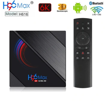 IP TV Box Android 10 4g 64GB 6K Android TV Box H96 MAX H616 Smart TV Box LEMFO 2,4 G 5,8G WIFI Google Voice Телеприставка H96max Изображение
