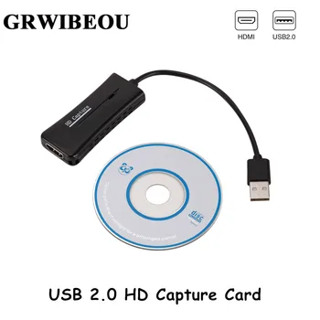 Grwibeou Карта видеозахвата USB 2,0 60 Гц HDMI Видеозахват для PS4 игровой DVD-видеокамеры, записывающей прямую трансляцию Изображение