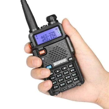 Baofeng UV-5R ЖК-дисплей с двухдиапазонным радиоприемником UHF VHF Ham + Динамик + Мягкий чехол Изображение