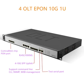 4 порта EPON OLT 4 порта E04 1U EPON OLT 1.25G восходящий канал 10G 4 Порта для тройного воспроизведения olt eponport PX20 + PX20 ++ PX20 +++ 4 pon 1.25G SFP Изображение
