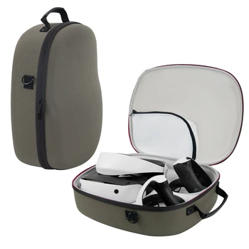 EVA-чехол для PSVR2, Многофункциональная портативная сумка для хранения на молнии через плечо для PS VR2, универсальные аксессуары для виртуальной реальности Изображение