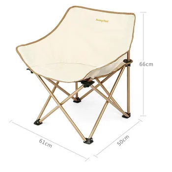 Походный Лунный стул для кемпинга, Садовый стул, стул для рыбалки, стул для отдыха, Портативный легкий складной стул, уличная мебель Изображение