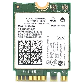 AC3160NGW Беспроводная Сетевая карта WiFi Адаптер BT 4,0 Двухдиапазонный Специальный Для Lenovo 04X6034 Y40 Y50 G40 G50 B40 Z50 Изображение