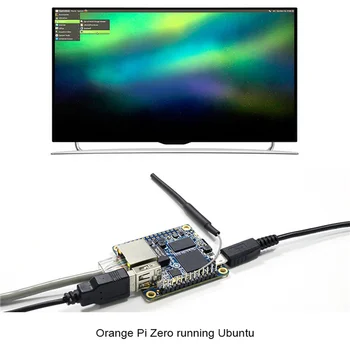 Для платы разработки Orange Pi Zero + радиатор 512 м DDR3 Allwinner H3 чип на борту WiFi для программирования небольшого компьютера Изображение