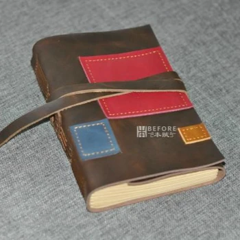 Кожаный дневник Spell Color B6, европейский кожаный блокнот в стиле ретро, журнал путешествий Изображение