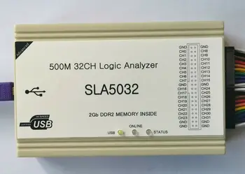 SLA5032 Новый 32-канальный 32-канальный логический анализатор verison 500M с регулировкой 1-64 М + программное обеспечение Изображение